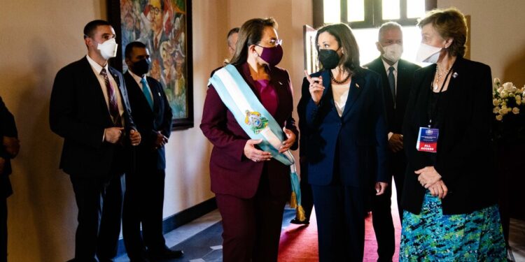 Harris Attends Inauguration of Honduras’s First Female President
