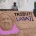 Sand artist’s tribute to Lata Mangeshkar