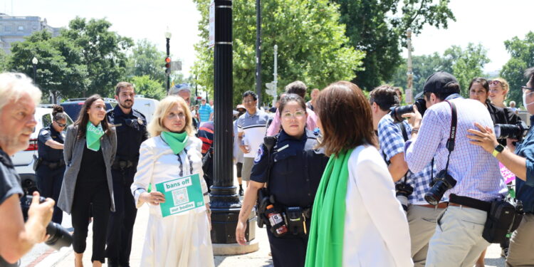 Reps. Alexandria Ocasio-Cortez, Carolyn Maloney and More Arrested at Abortion Rights Rally