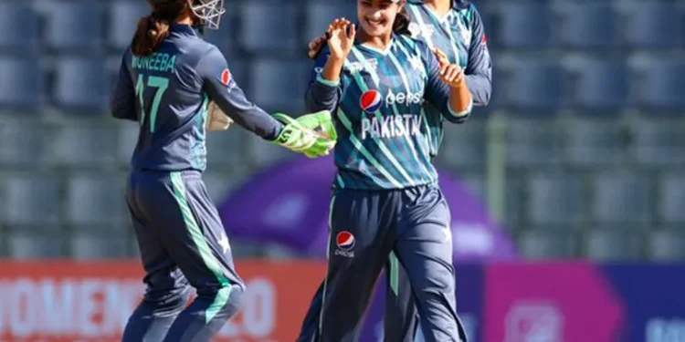 India Women vs Pakistan Women: Pakistan celebrate a wicket