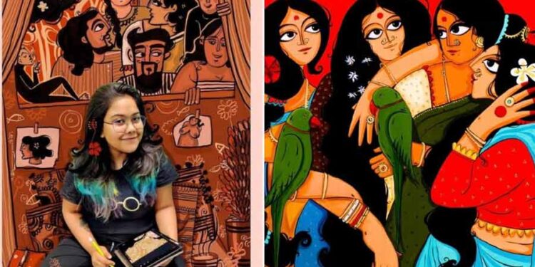 The 28-year-old Kolkata artist’s page on Instagram has over 70,000 followers