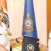 IAF chief Air Chief Marshal VR Chaudhari with Squadron Leader Bhoomika Paliwal.