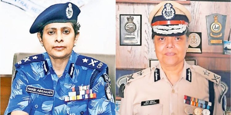Annie Abraham (left) has been made IG of the Rapid Action Force (RAF), the specialised anti-riots unit. Seema Dhundia has been posted as Bihar sector IG.