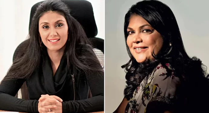 File photo of Roshni Nadar Malhotra and Falguni Nayar