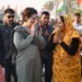 Congress leader Priyanka Gandhi Vadra seen walking along with party workers and women from neighbouring parts of Rajasthan's Bundi on Monday.