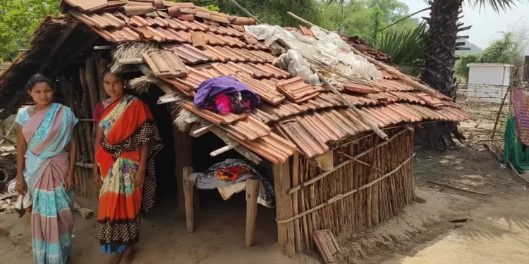 The women of Kanal Tola village are forced to live in this hut which has no door and no amenities.