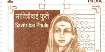 The stamp issued in 1998 in honour of Savitribai Phule