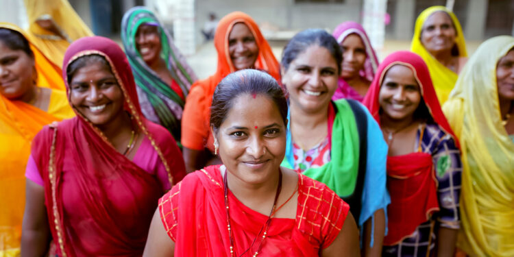 Anju Salvi (in the middle), photographed with UN Women’s Second Chance Education (SCE) programme beneficiaries. The programme is helping women re-enter formal education, get vocational and skills training, and secure employment or entrepreneurial opportunities.