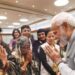A file photo of PM Modi with women, on International Women's Day (PTI)