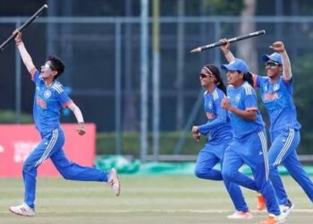 Team India players celebrate after winning the Women's Emerging Teams Asia Cup(BCCI