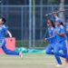 Team India players celebrate after winning the Women's Emerging Teams Asia Cup(BCCI