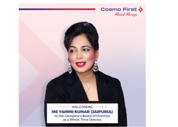 Cosmo First Appoints Yamini Kumar as Whole Time Director