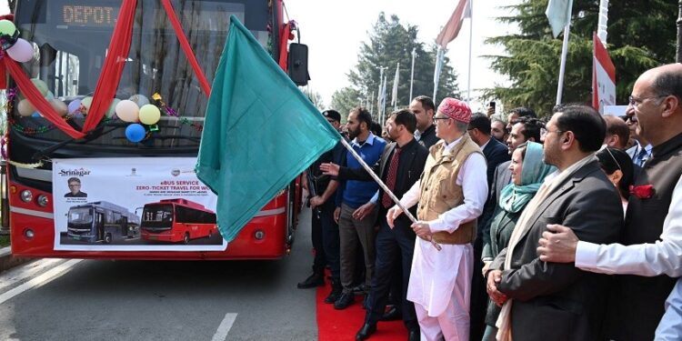CM Omar Launches Initiative for Free Bus Service for Women in J&K
